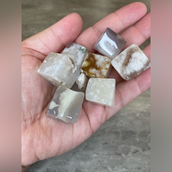 Flower Agate Crystal Cubes (small) - Picture 1 of 1